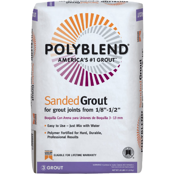 Custom Building Products Polyblend 25 Lb. Light Smoke Sanded Tile Grout