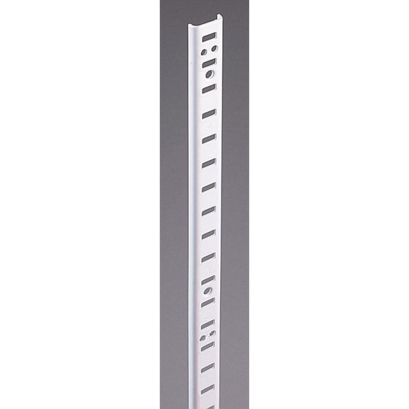 Knape & Vogt 255 Series 60 In. Zinc-Plated Steel Mortise-Mount Pilaster Shelf Standard