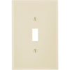 Leviton 1-Gang Plastic Oversized Toggle Switch Wall Plate, Ivory