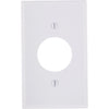 Leviton 1-Gang Smooth Plastic Single Outlet Wall Plate, White