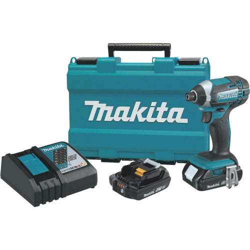 Makita 18 Volt Lithium-Ion 1/4 In. Hex Cordless Impact Driver Kit