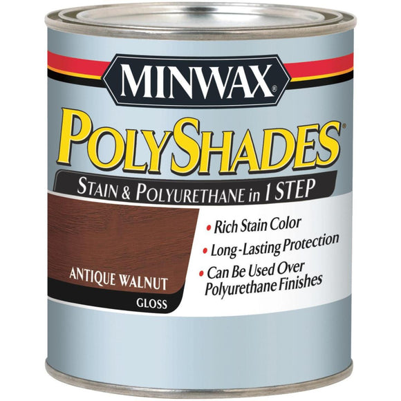 Minwax Polyshades 1 Qt. Gloss 275 VOC Stain & Polyurethane In 1-Step, Antique Walnut