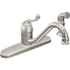 Moen Muirfield Single Handle Lever Kitchen Faucet with Side Spray, Stainless
