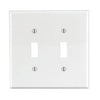 Leviton 002-PJ2-W Two-Toggle Switch Plate - ~ White