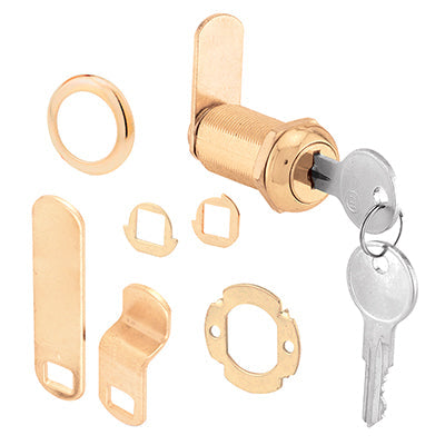 Prime-Line Brass Plated Diecast Cam Lock Yale Keyway