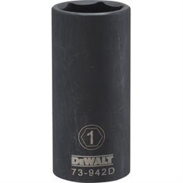 SAE Deep Impact Socket, 6-Point, Black Oxide, 1/2-In. Drive, 1-In.