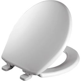 Toilet Seat, Round, Whisper Close, White Plastic