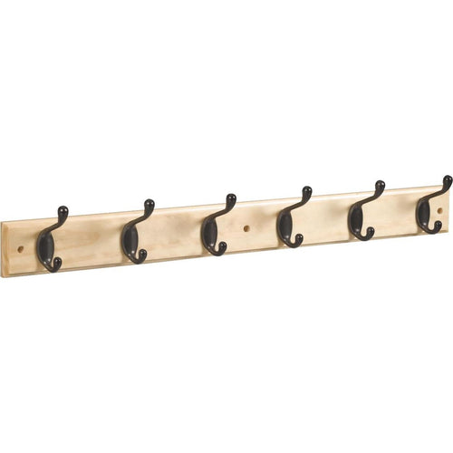 Stanley 27 In. Oil Rubbed Bronze/Natural Hook Rail