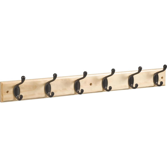 Stanley 27 In. Oil Rubbed Bronze/Natural Hook Rail