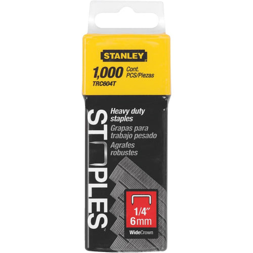 Stanley Heavy-Duty Wide Crown Staple, 1/4 In. (1000-Pack)