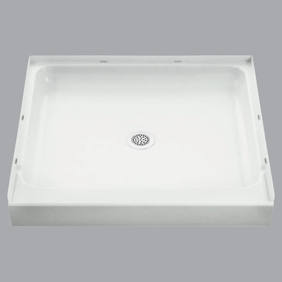 Sterling Ensemble 36 In. W x 34 In. D Center Drain Shower Floor & Base in White