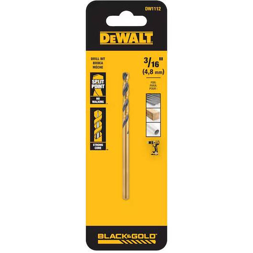 Dewalt Dw1116 Black & Gold Metal Drill Bits