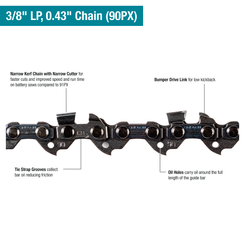 Makita XCU08PT 36V (18V X2) LXT® Brushless 14 Top Handle Chain Saw Kit (5.0Ah)