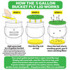 Billy Bob Products Bucket Fly Lid – Turn any 5 gallon bucket into a Fly Trap