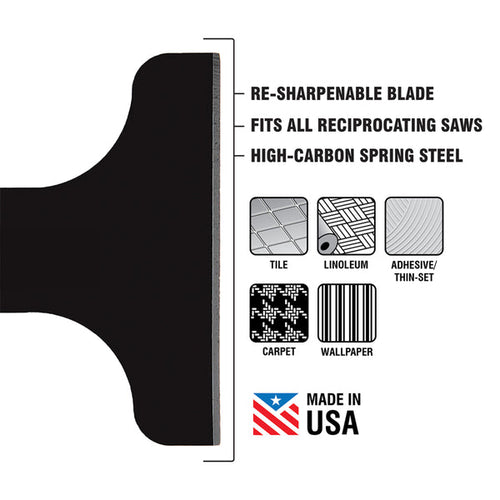 Spyder 4 Scraper Blade Attachment for Reciprocating Saws