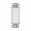 Eaton Cooper Wiring 7501W 15A 120/277V Decorator Rocker Switch Decorator, Single Pole, Back Wire, Push Wire - White