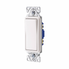 Eaton Cooper Wiring 7501W 15A 120/277V Decorator Rocker Switch Decorator, Single Pole, Back Wire, Push Wire - White