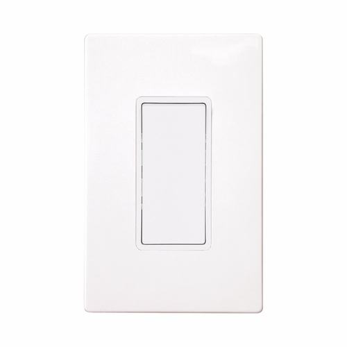 Eaton Cooper Wiring 7501W 15A 120/277V Decorator Rocker Switch Decorator, Single Pole, Back Wire, Push Wire - White