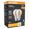 Sylvania 40754 LED Bulb, General-Purpose, A21 Lamp, 100 W Equivalent, E26 Medium Lamp Base, Dimmable, Clear, Soft White