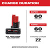 Milwaukee M12™ REDLITHIUM™ XC4.0 Battery Two Pack