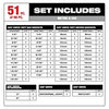 Milwaukee 98pc 3/8 Drive 6-Pt and 12-Pt Metric & SAE Ratchet & Socket Set with PACKOUT™ Low-Profile Organizer