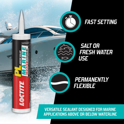 Loctite PL Marine Fast Cure, White, 10.1 oz