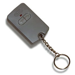 Electric Gate Key Chain Transmitter, 2-Button Control, Battery-Operated