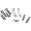 Gutter Fascia Bracket With Nails, Mill Finish Galvanized Steel, 4-In., 4-Pk.