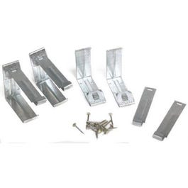 Gutter Fascia Bracket With Nails, Mill Finish Galvanized Steel, 4-In., 4-Pk.