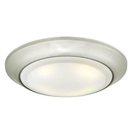 LED Light, Surface Mount, Brushed Nickel/Frosted Lens, 1050 Lumens, 15-Watt, 7-3/8-In.