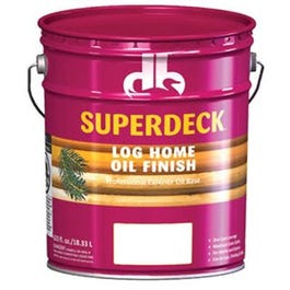 Log Home Oil Finish, Amber Hue, 5-Gallons