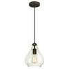 Mini Pendant Light, Oil-Rubbed Bronze/Clear Glass, 60-Watt