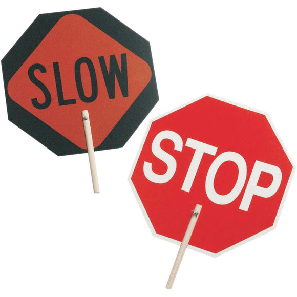 C.H. Hanson Stop/Slow Safety Sign with 10 In. Wood Handle
